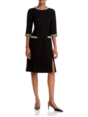 Terri Jon Boucle Embellished Dress